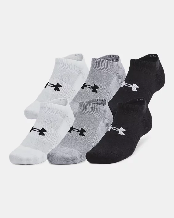 UA Training Cotton Unisex 6-Pack No Show Socks