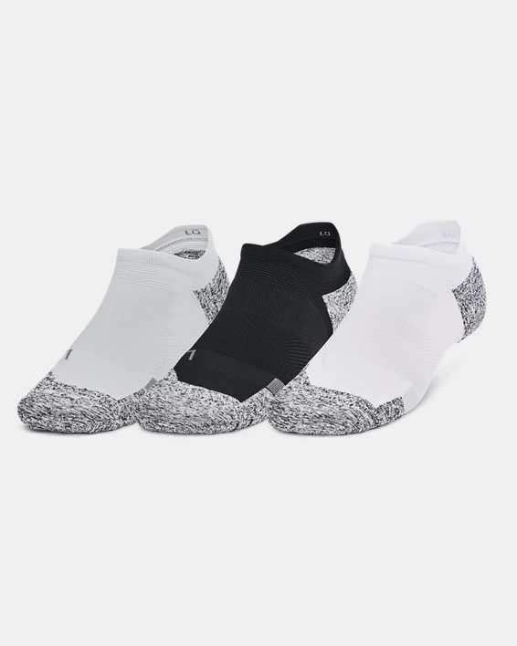 UA ArmourDry Pro Unisex 3-Pack No Show Socks