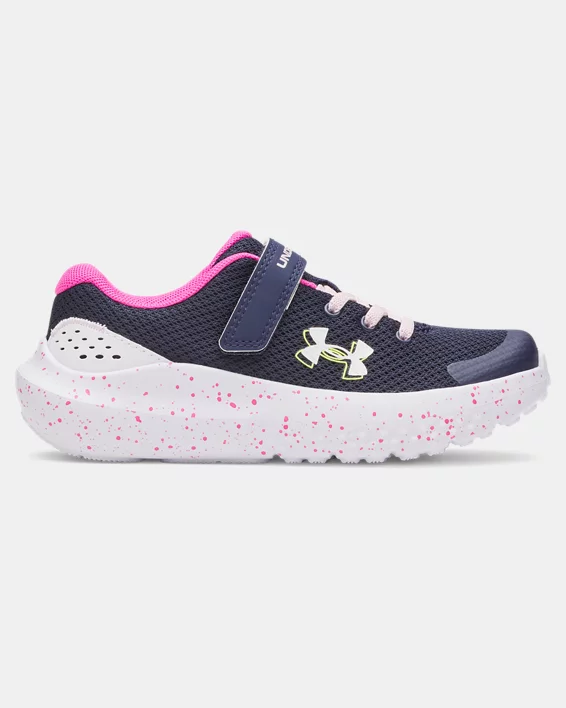 UA Surge 4 AC Running Girls Pre-School Shoes