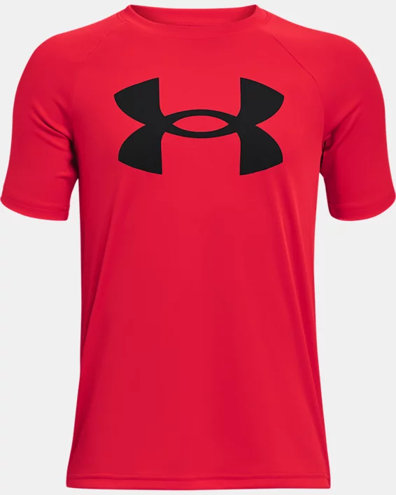 UA Tech Big Logo Boys Short Sleeve