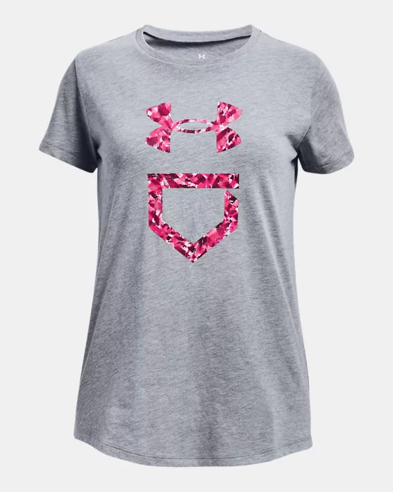 UA Plate Fill Girls Short Sleeve
