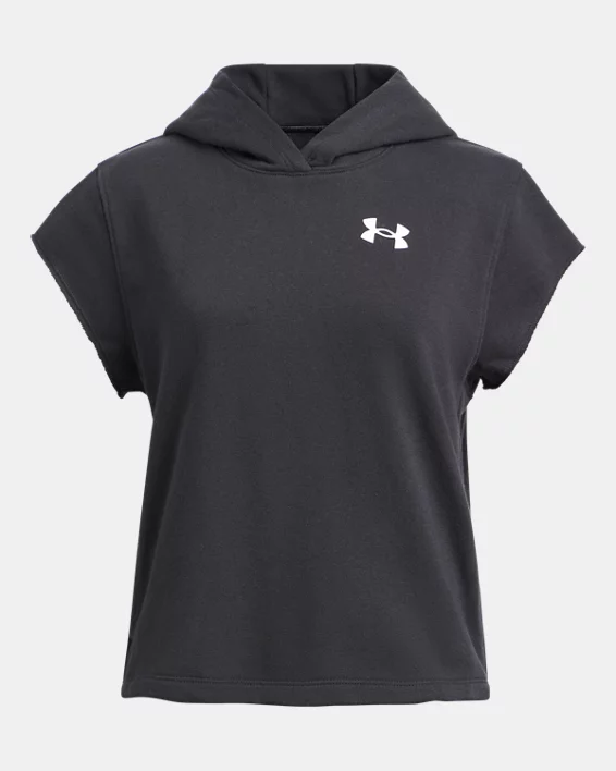 Girls UA Rival Terry Short Sleeve Hoodie