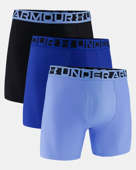 UA Essential Tech Mens 6" 3-Pack Boxerjock