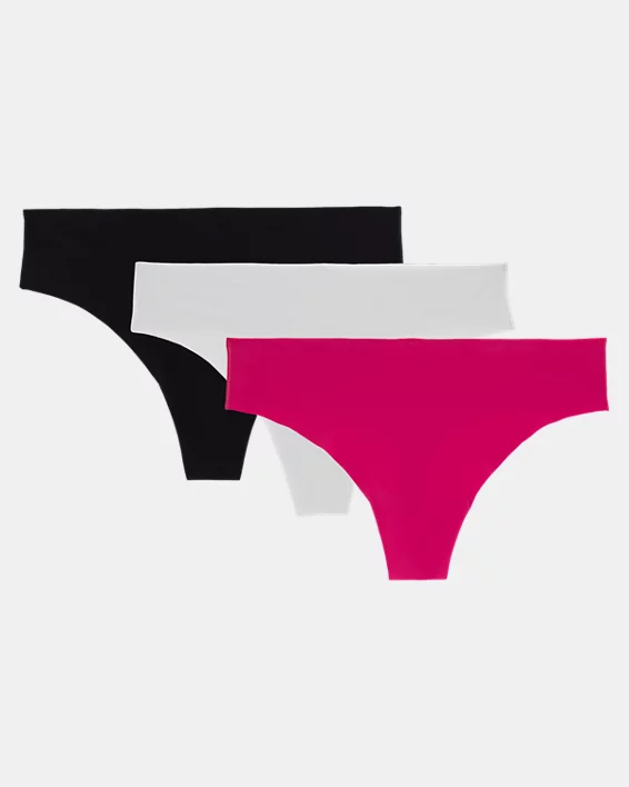 UA Essential Stretch Womens 3-Pack No Show Thong