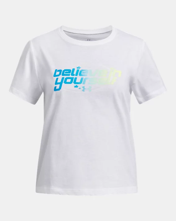 UA Believe In Yourself Girls Short Sleeve
