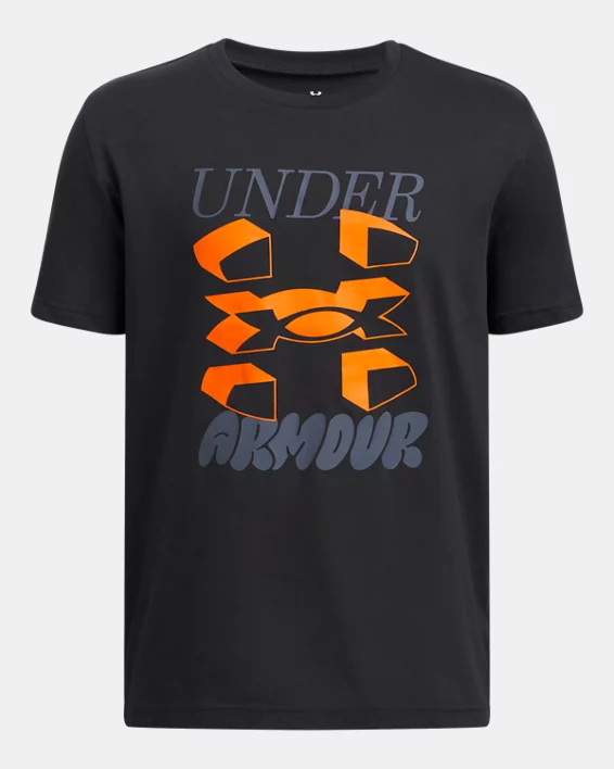 UA Split Big Logo Boys Short Sleeve