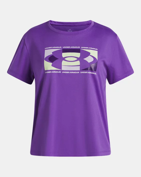 UA Tech Big Logo Girls Short Sleeve