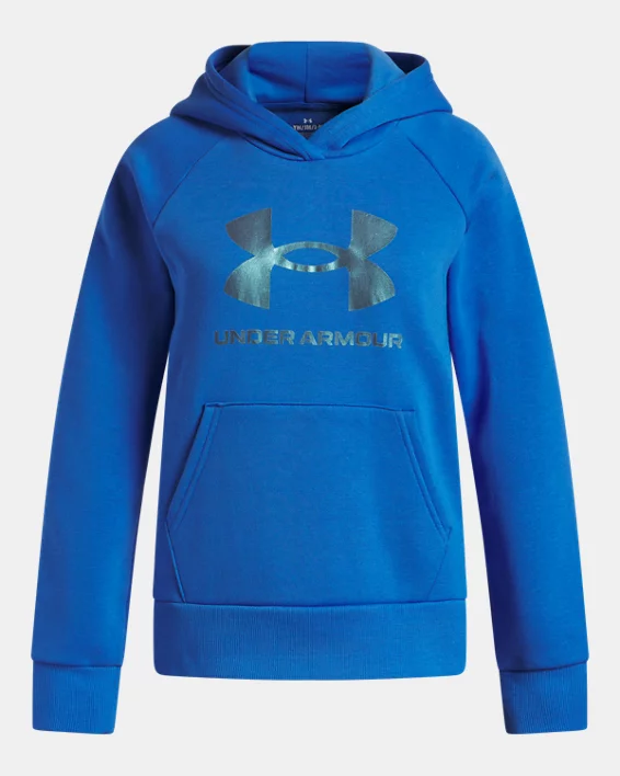 UA Rival Fleece Shimmer Girls Hoodie