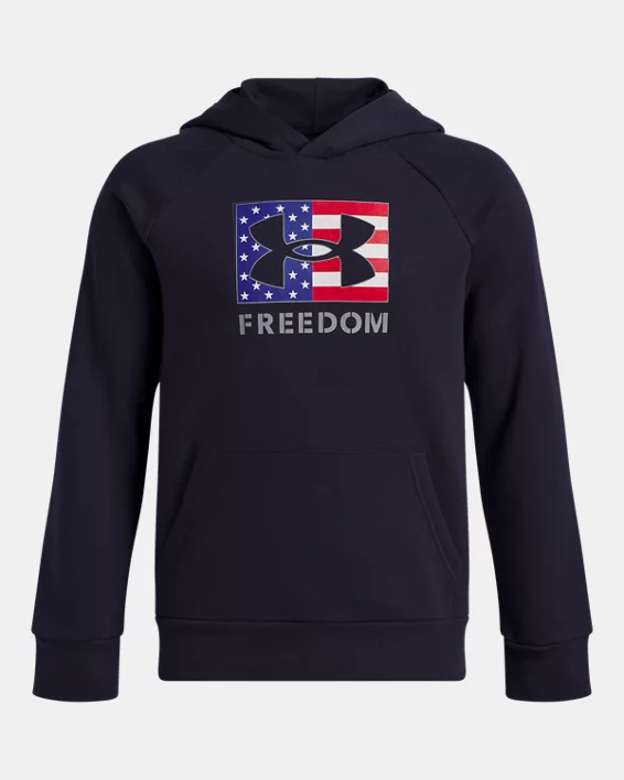 UA Freedom Big Flag Logo Boys Hoodie