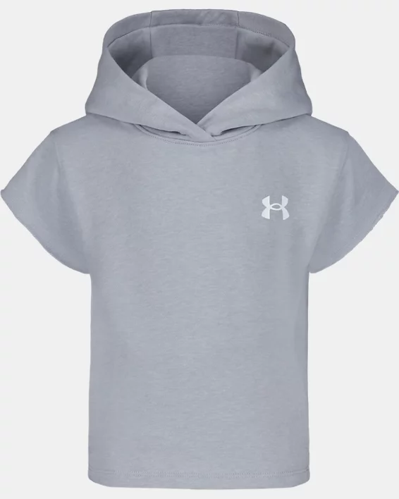 UA Rival Terry Little Girls Short Sleeve Hoodie