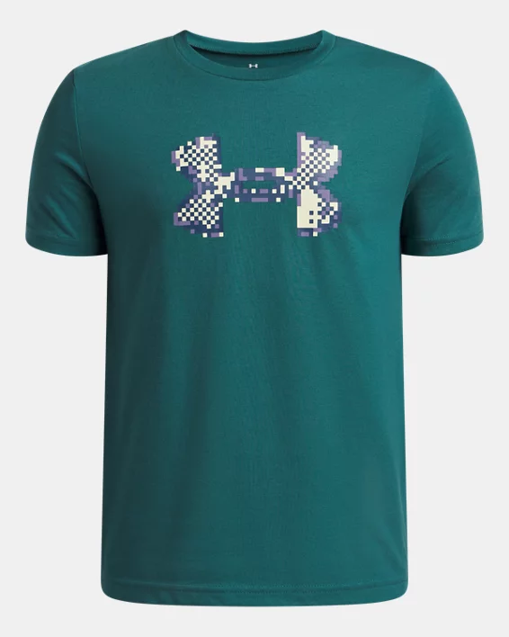 UA Pixel Logo Boys Short Sleeve