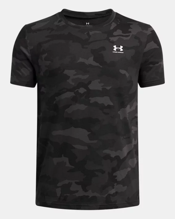 UA Camo Printed Boys Short Sleeve