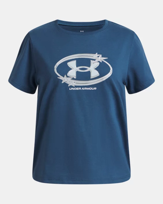 UA Star Logo Lockertag Girls Short Sleeve