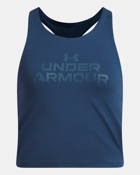 UA Motion Branded Girls Crop Tank