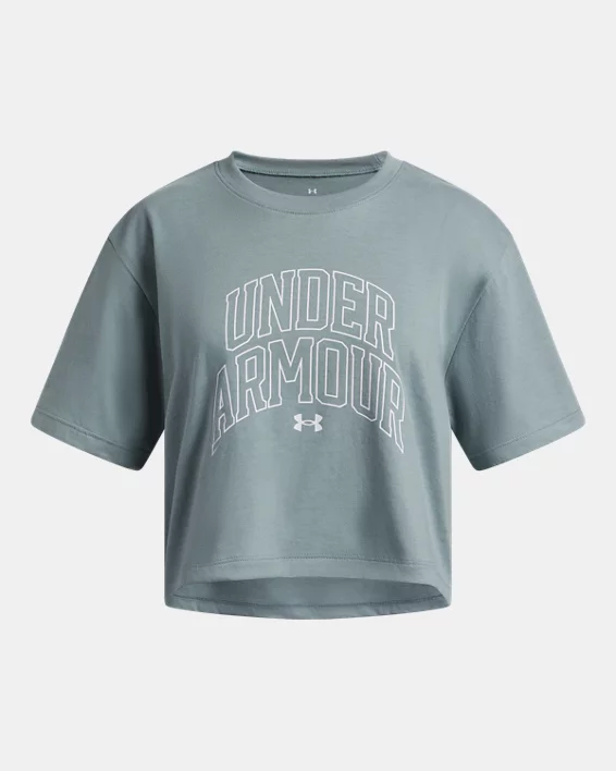 UA Boxy Crop Varsity Girls Short Sleeve