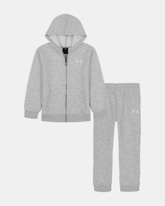 UA Branded Logo Toddler Boys Zip-Up Hoodie Set