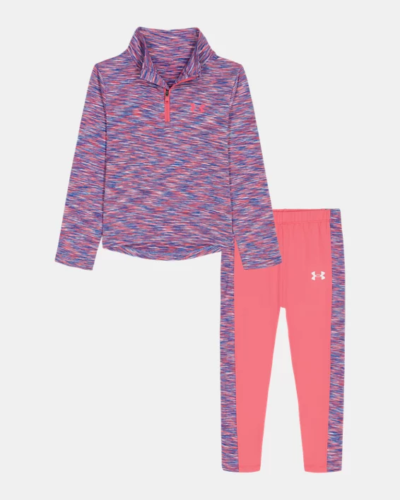 UA Color Twist Little Girls  Zip & Leggings Set