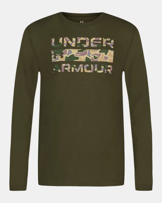 UA Stacked Logo Boys Long Sleeve