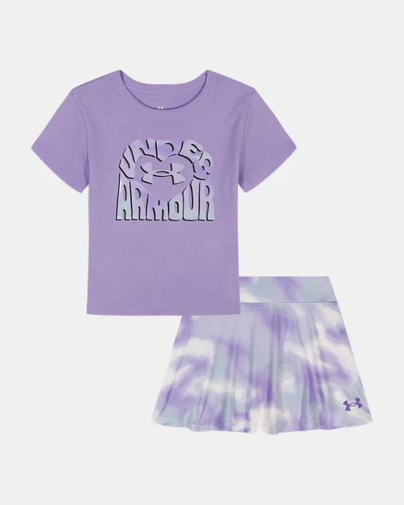 UA Printed Little Girls Skort Set