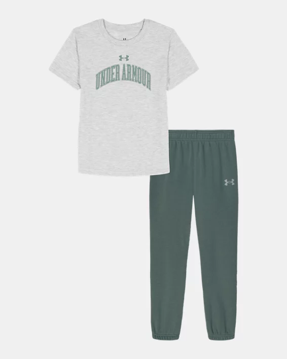 UA Tech Little Boys Short Sleeve & Joggers Set