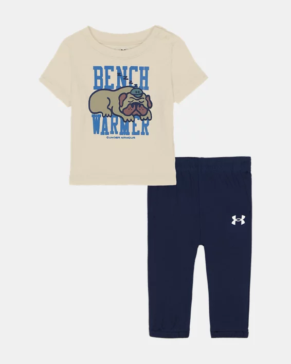 UA Bench Warmer Newborn Boys Short Sleeve Set