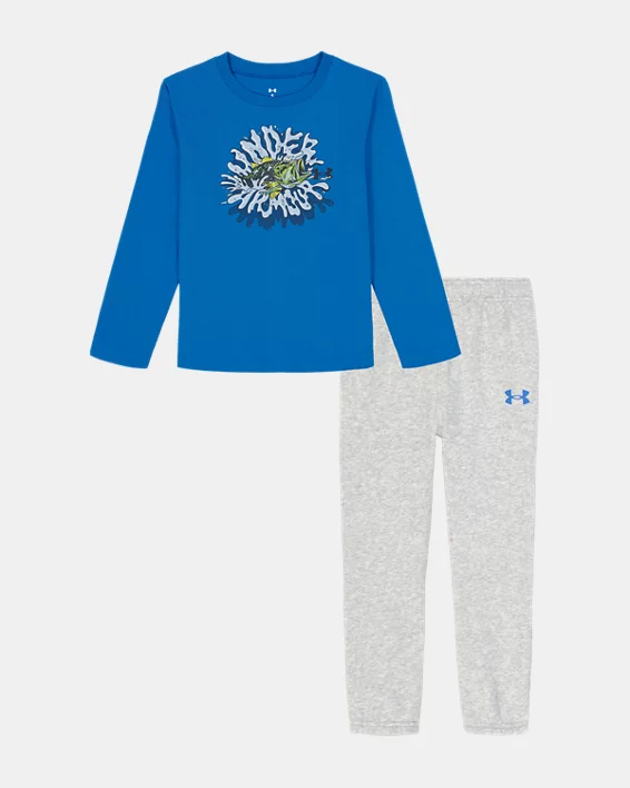 UA Fish Splash Little Boys Long Sleeve & Joggers Set