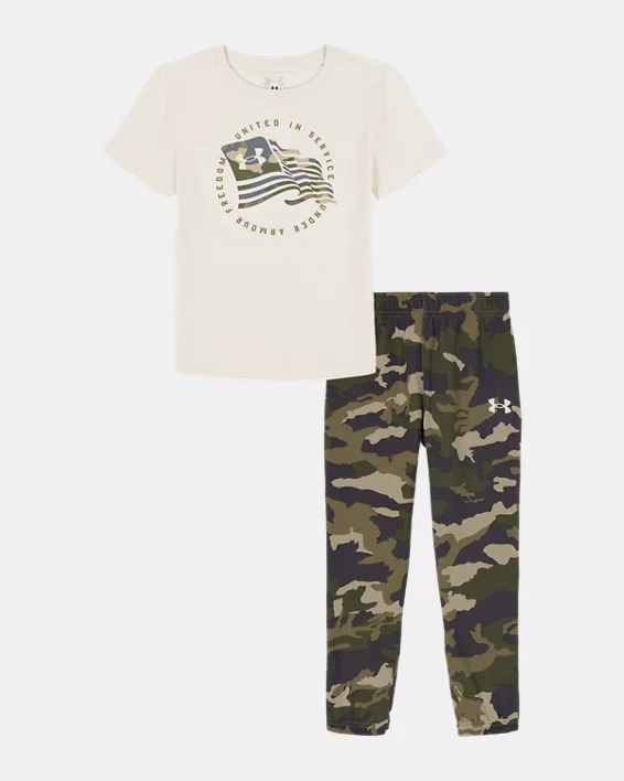 UA Freedom Flag Toddler Boys Short Sleeve & Joggers Set