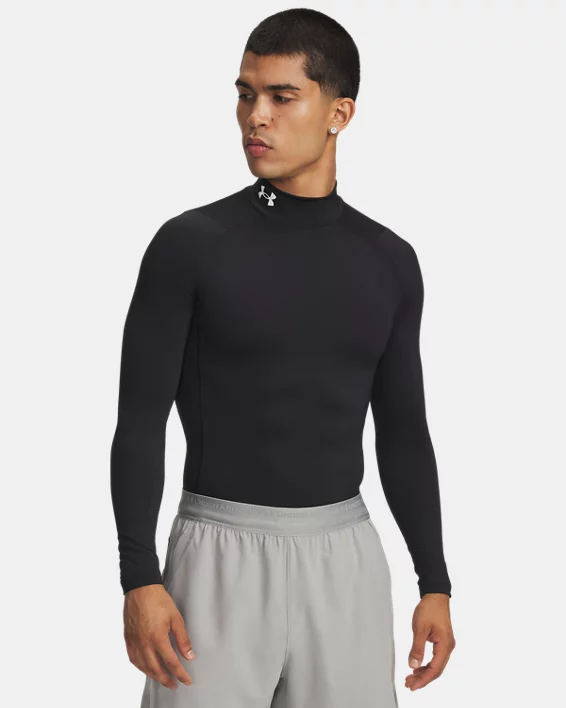 HeatGear Mens Compression Mock Long Sleeve