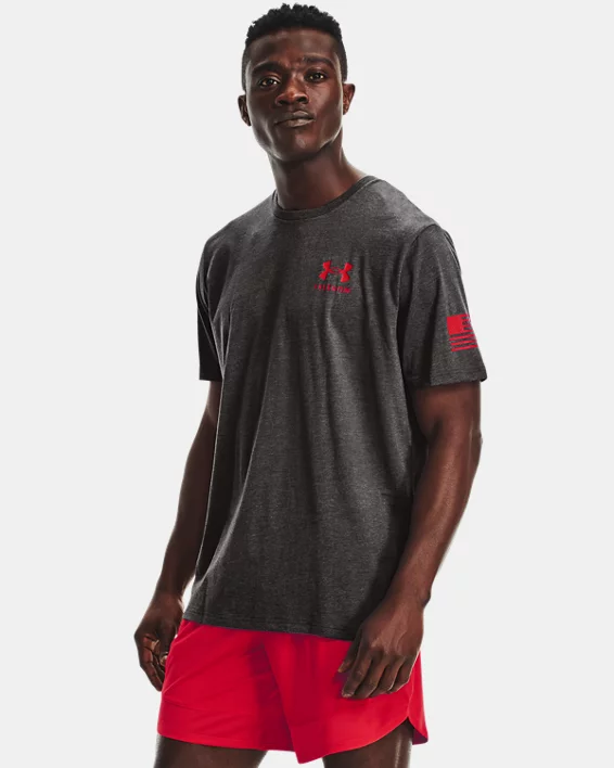 Charcoal Medium Heather-Red-019