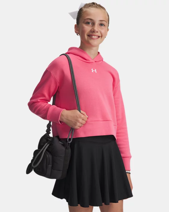 UA Rival Fleece Girls Crop Hoodie