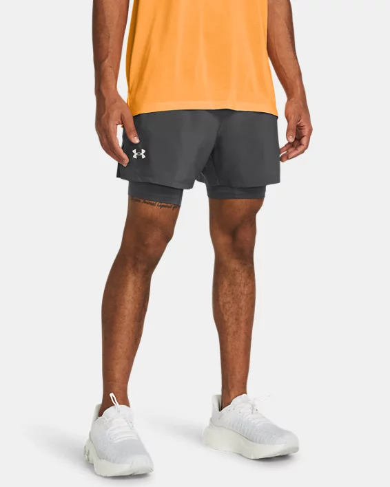 UA Launch Mens 2-in-1 5" Shorts