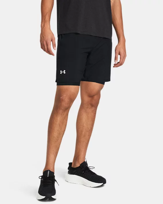 UA Launch Mens 2-in-1 7" Shorts