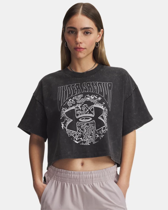 UA Heavyweight Dusk to Dawn Womens Crop Short Sleeve