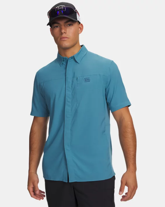 UA Fish Pro Hybrid Woven Mens Short Sleeve