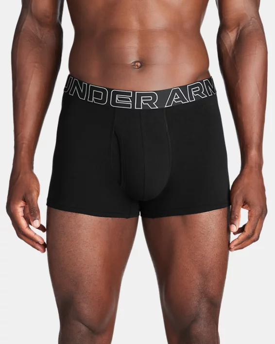 UA Performance Cotton Mens 3" 3-Pack Boxerjock