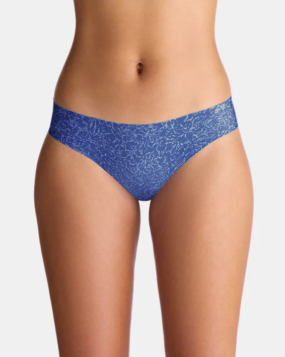 UA Pure Stretch Printed Womens 3-Pack No Show Bikini