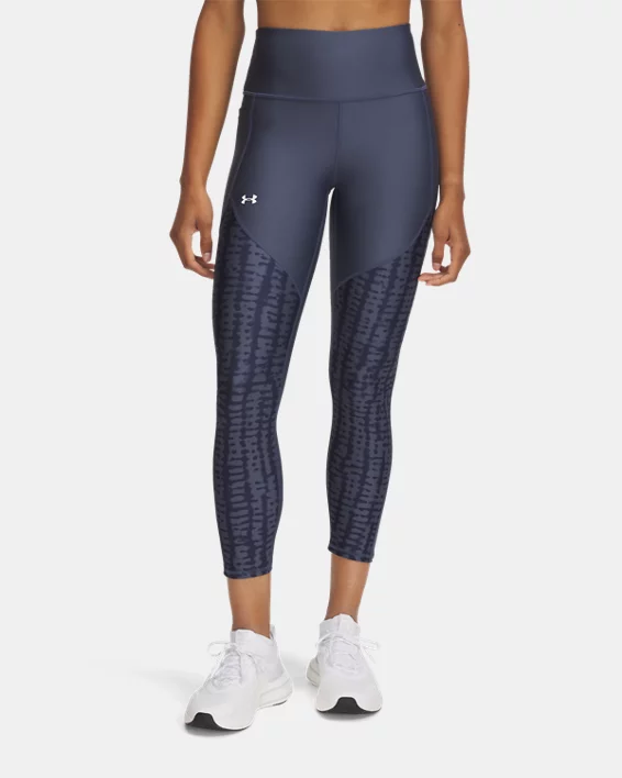 UA Tech Printed Panel Womens Ankle Leggings