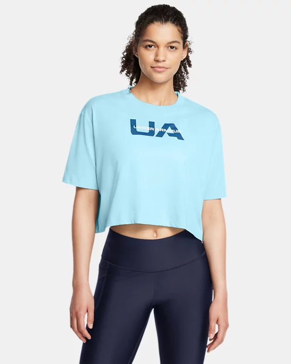 UA Boxy Wordmark Womens Short Sleeve