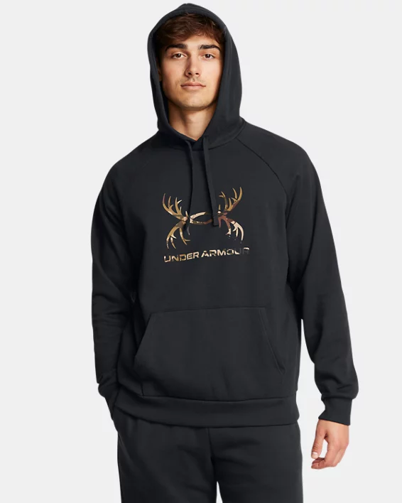 UA Rival Fleece Antler Hoodie Mens Hoodie