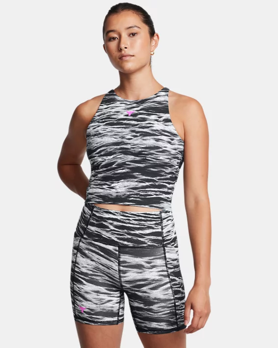 Project Rock Lets Go Bench To Beach Printed Womens Top