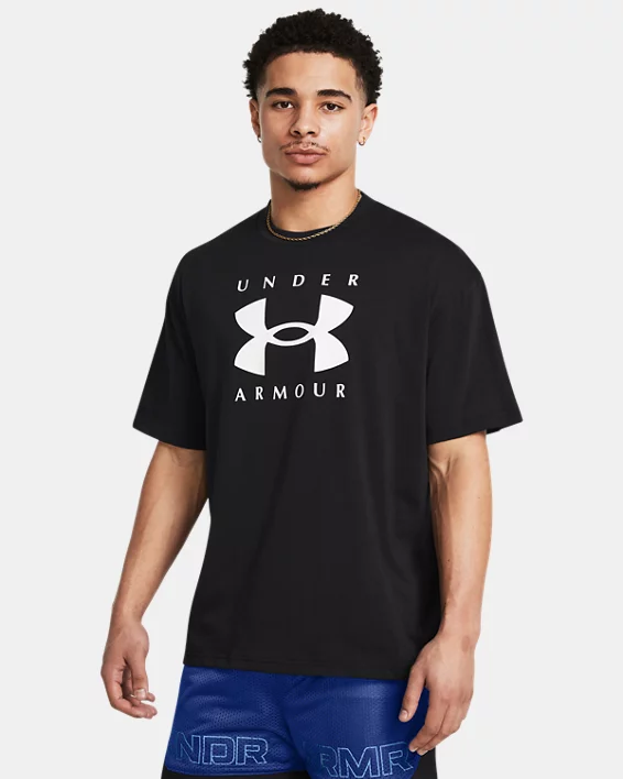 UA Heavyweight Branded Mens Oversized Short Sleeve