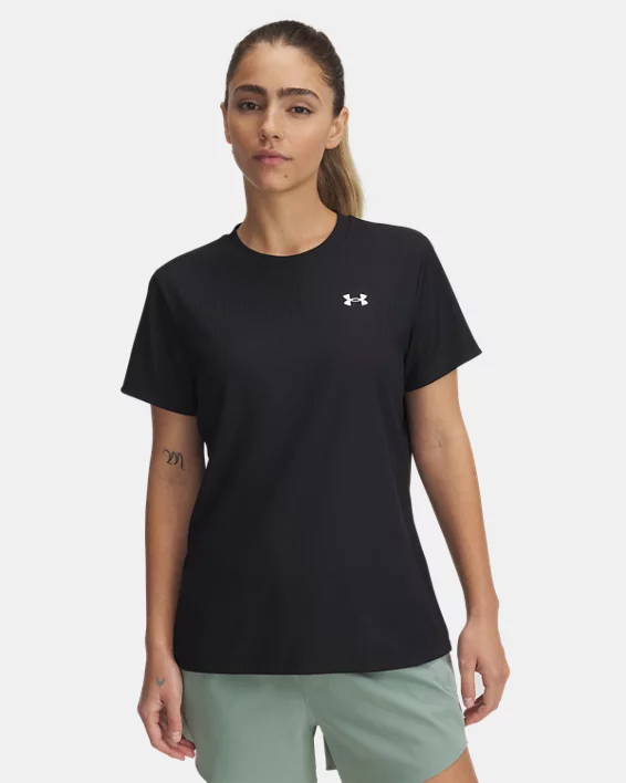 UA Tech Rib Womens Short Sleeve