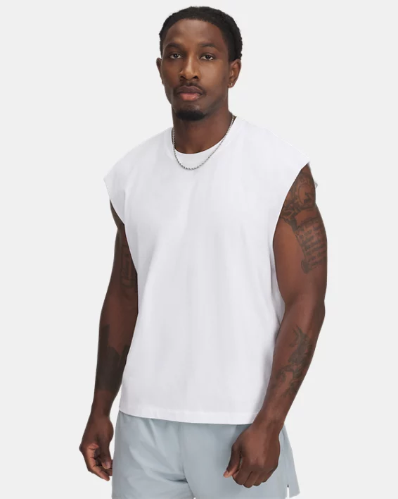 UA Icon Heavyweight Cotton Mens Tank