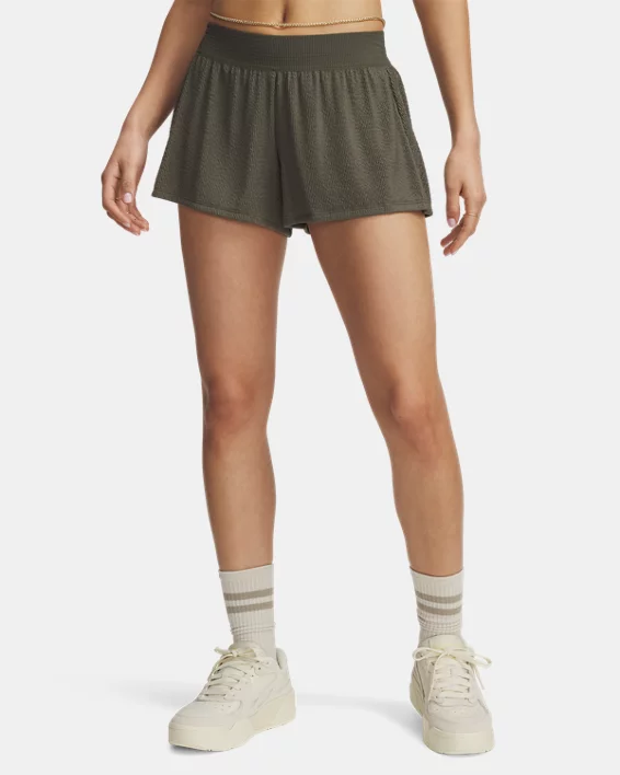 UA Courtside Crinkle Womens 3" Shorts