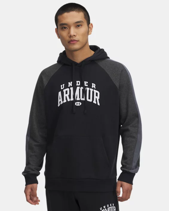 UA Rival Fleece Colorblock Mens Hoodie