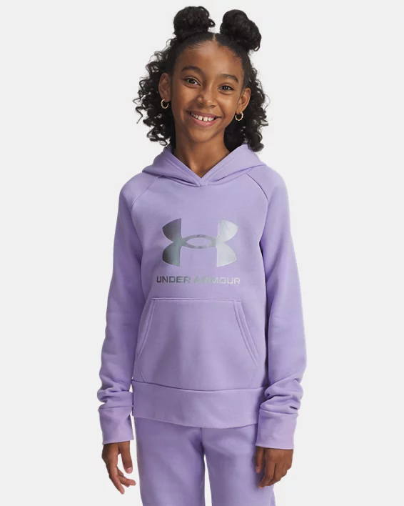 UA Rival Fleece Shimmer Girls Hoodie