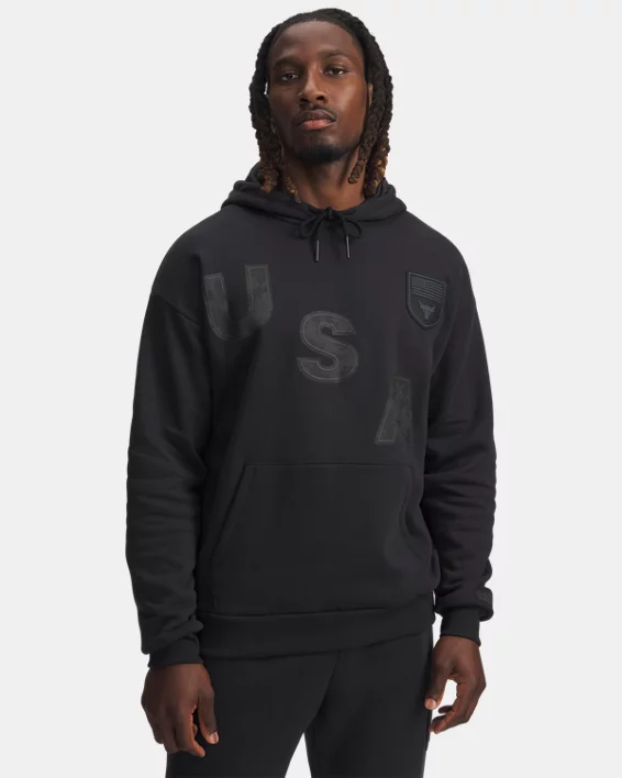 Project Rock Icon Fleece Veterans Day Mens Hoodie