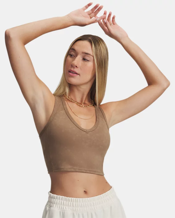 UA Meridian Suede Effect Womens Sports Bra