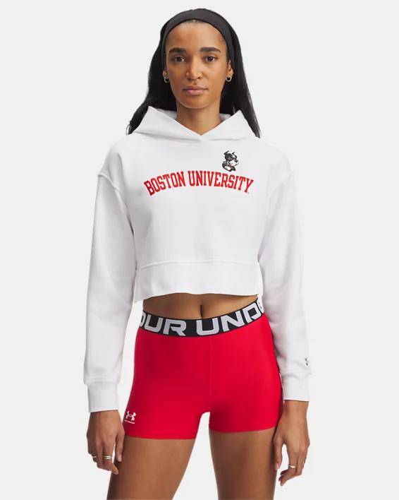 UA Rival Fleece Collegiate Womens Cropped Hoodie