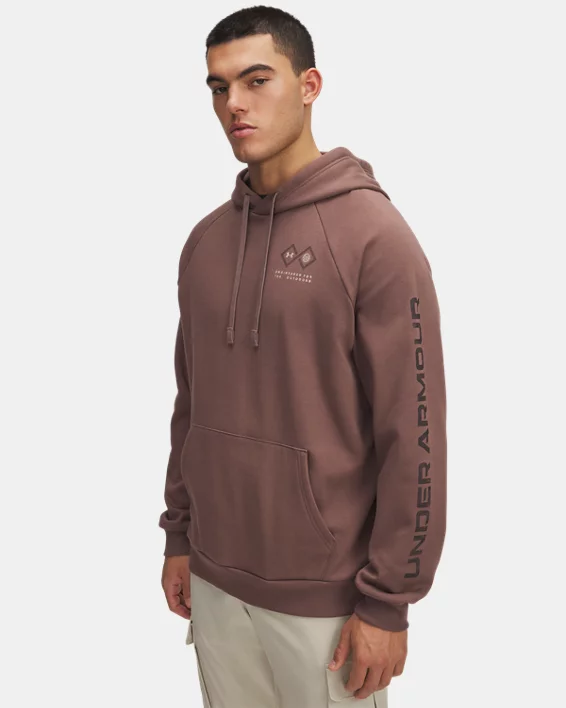 UA Rival Fleece Graphic OD Mens Hoodie